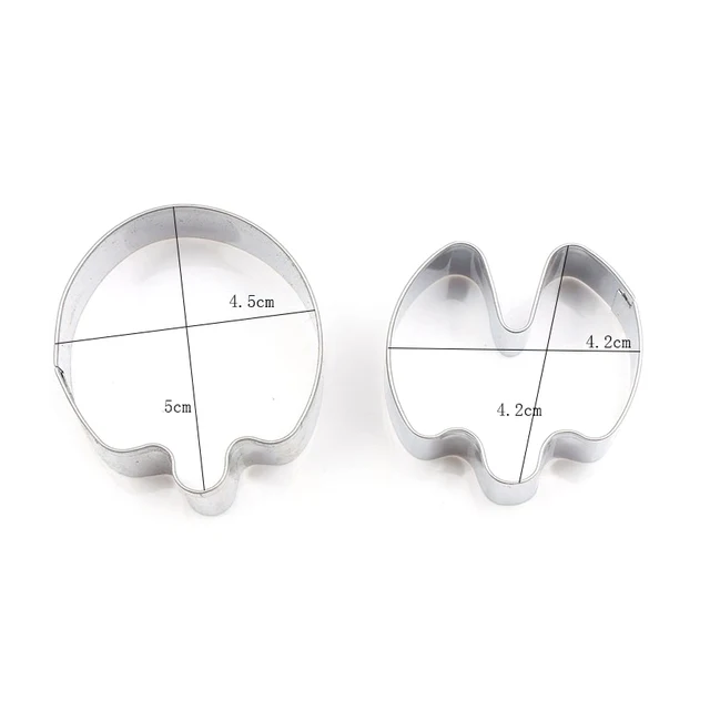 2 Db/Set Borsóvirágvágó, Rozsdamentes Acél Süti Fondant Süteményvágók, Süteménydekorációs Szerszámok - Image 4