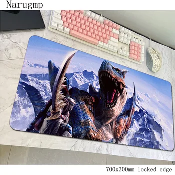 

Monster Hunter mousepad present gaming mouse pad 700x300x3mm pc computer gamer accessories large mat Birthday laptop desk pads
