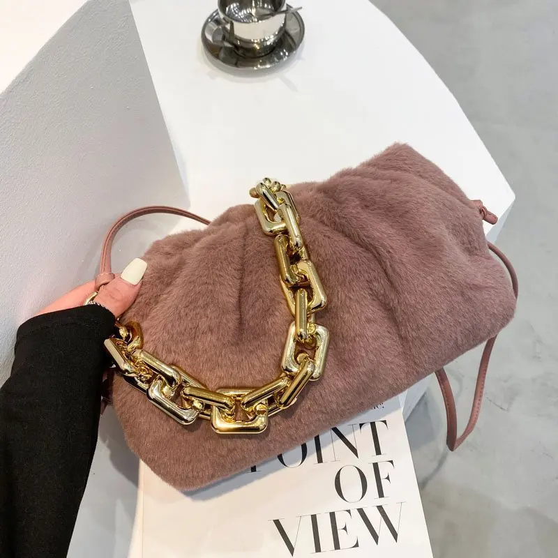 Fluffy Cloud Bag Women's Autumn 2020 New Textured Hand-held Stylish Thick Chains One-shoulder Armpit Pleated Bag
Fluffy Cloud Bag Women's Autumn 2020 New Textured Hand-held Stylish Thick Chains One-shoulder Armpit Pleated Bag