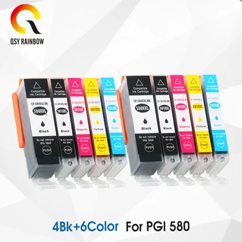 

CMYK SUPPLIES 10pcs Replacement for PGI580 CLI581 Ink Cartridge PGI580 For Canon PIXMA TS6150 TS6151 TS8151 TS8152 printer