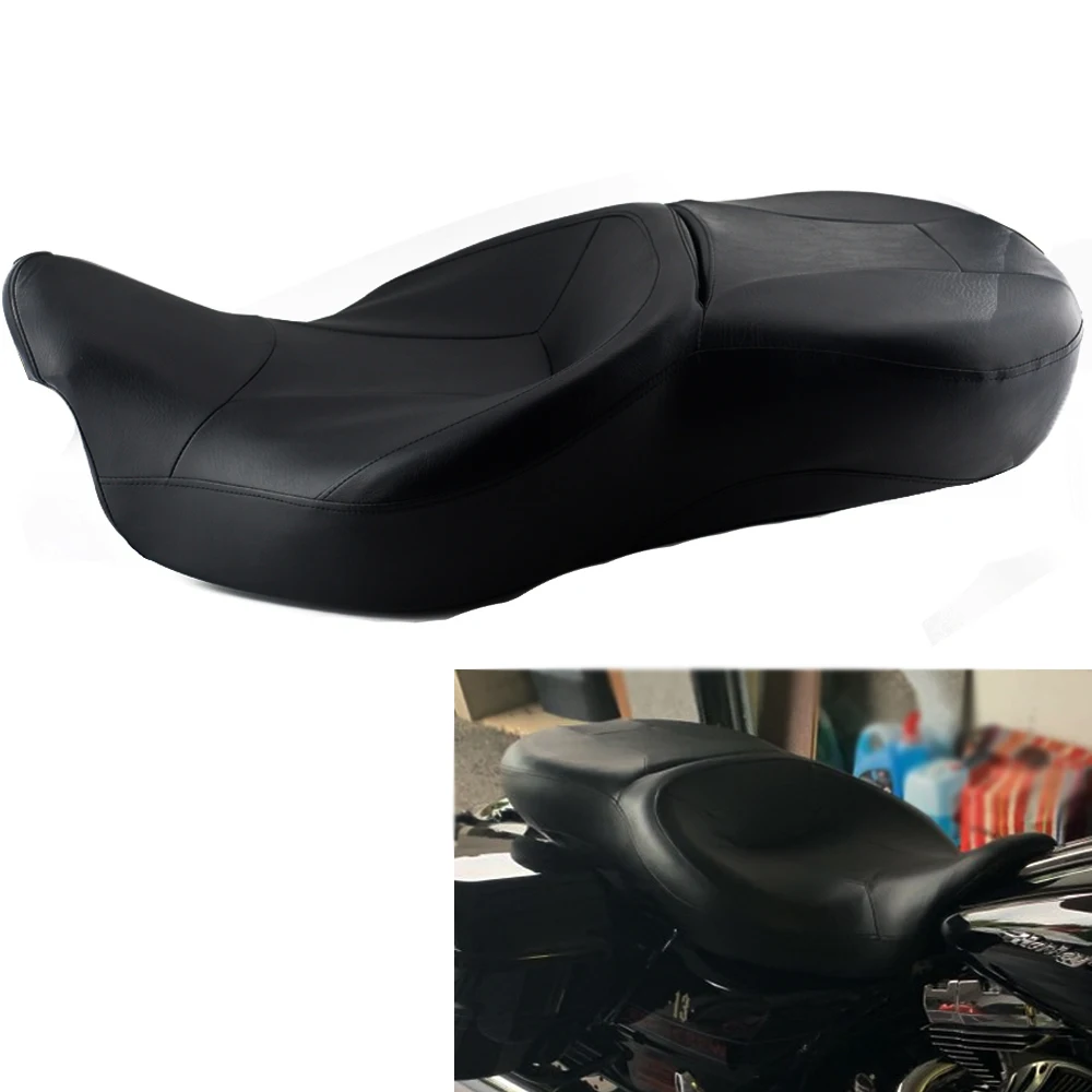 Кожаное сиденье для водителя и пассажира Для Harley Touring Road King Electra Street Tri Glide FLHR FLHX FLTRX