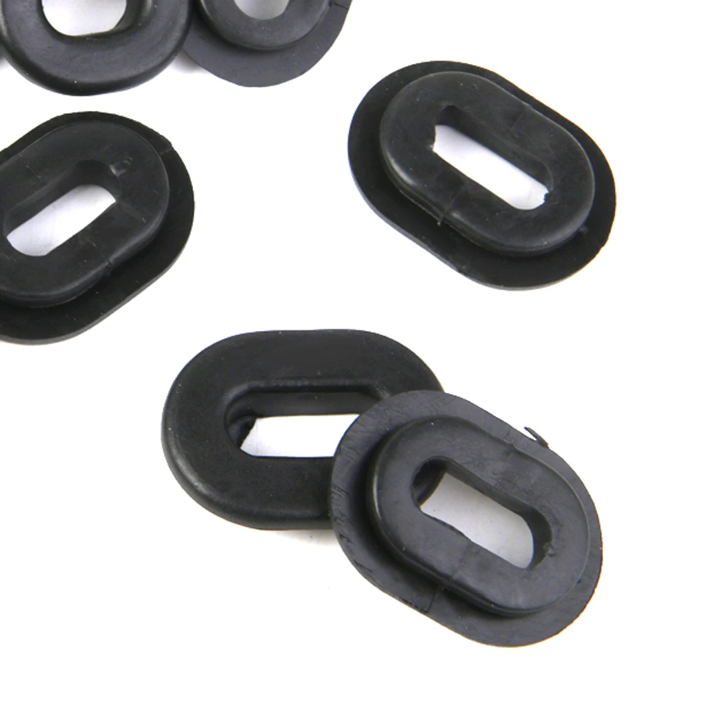 24pcs Rubber Grommet Single Side Panel Fairings Washer for Honda Motorcycle Body Fairing Cowling Repair, Black