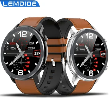 

LEMDIOE Newest ECG Smartwatch 2020 1.3 Inch Full Touch HD Round Screen Health Ip68 Sport Smart Watch Men Women for Android IOS