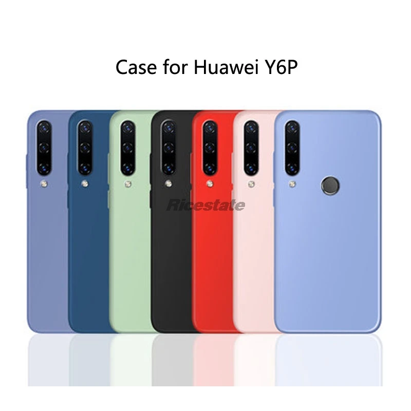 cell phone pouch Huawei Y6P Matte Case Huawei Y6 Prime 2020 Silicone Candy colors Soft TPU  Shockproof Phone Case for Huawei Y6P Y6 P 2020 cell phone pouch