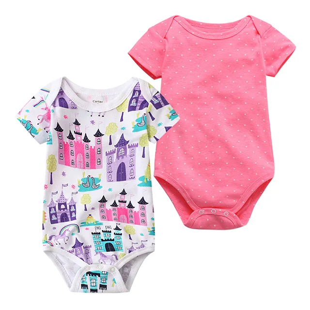 Uniesx/2 шт./лот; боди с короткими рукавами для малышей; хлопковый костюм для новорожденных; Модный комбинезон для маленьких мальчиков и девочек; комплекты одежды для детей - Цвет: Серый