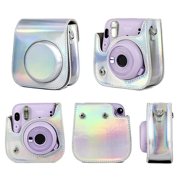 

3 Colors Instant Camera Bag For Polaroid Instax Mini 11 Case Mini Film PU Leather Cover with Shoulder Strap