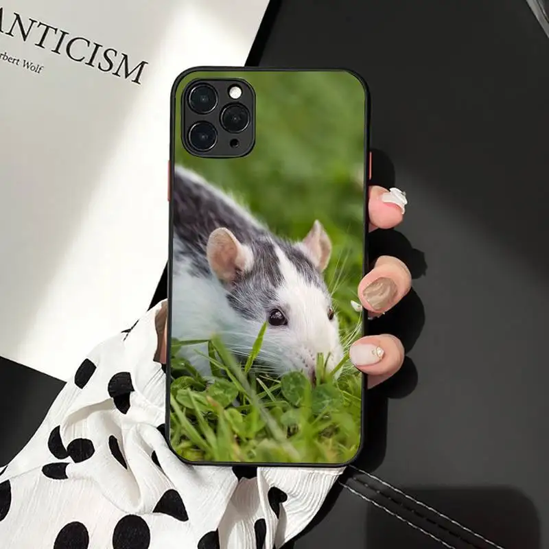 TOPLBPCS Cute Mouse Rat Art Phone Case for iPhone 11 12 13 mini pro XS MAX 8 7 6 6S Plus X 5S SE 2020 XR case cool iphone 11 Pro Max cases