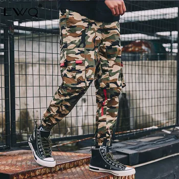 

EWQ / Men's Clothing 2020 spring Camouflage Work Clothes Casual Trousers Loose Comfortable Haren Pants Fashion Tide New Y0011
