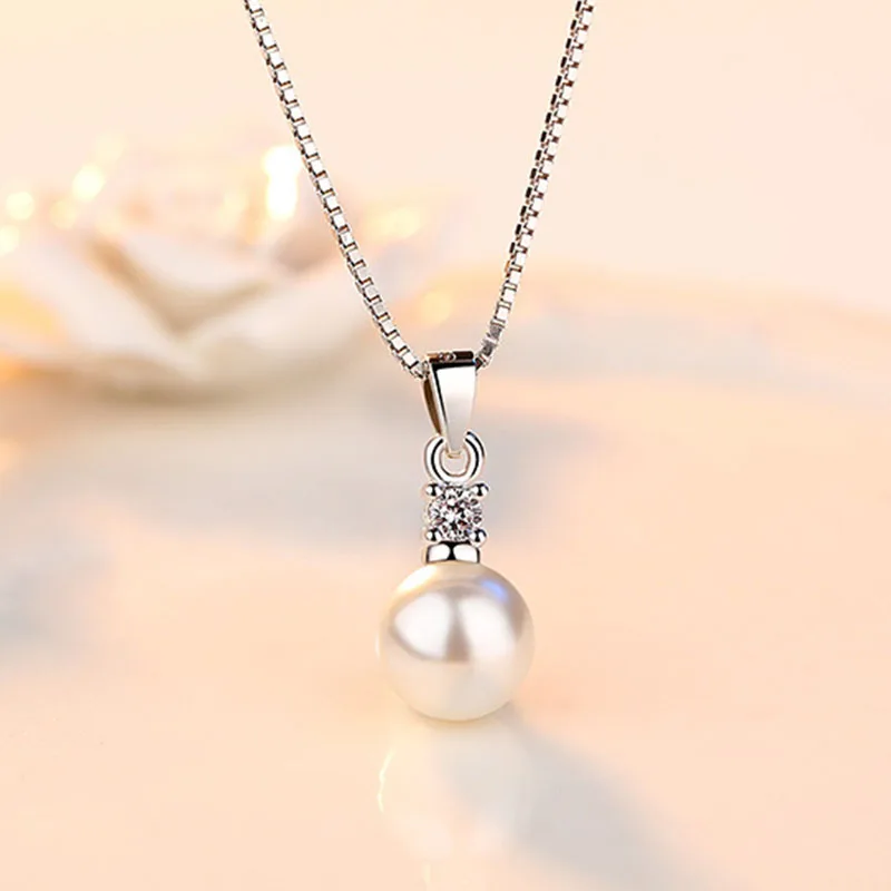 Silver Necklace Women Free Shipping | Pearl Necklace Women Free ...