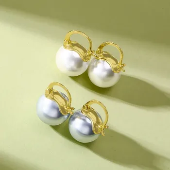 

Vnox Temperament Earrings for Women Simulated Pearl Elegant Female Lady Party Ornaments