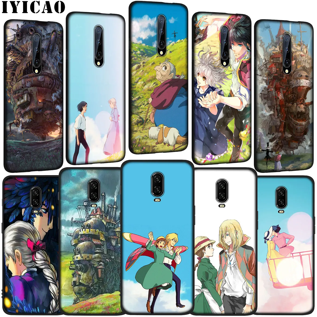 IYICAO Howl's Howls Moving Castle Мягкий Силиконовый ТПУ черный чехол для телефона OnePlus 7T 7 Pro 6T