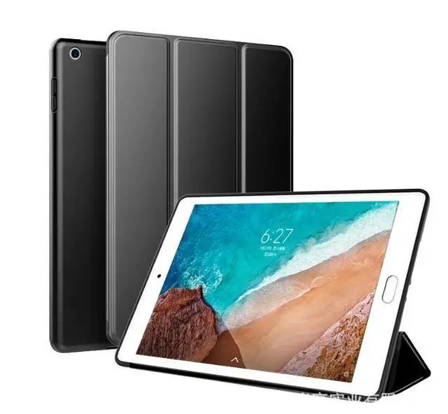 Чехол для Xiaomi mi pad 4 plus с умным принтом, матовый чехол для планшета mi PAD4 PC+ чехол-книжка из искусственной кожи mi PAD 4 4 PLUS, чехол-накладка 10" - Цвет: Black Flip TPU Case