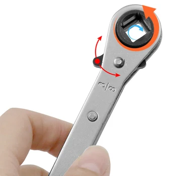 

Silver Gray Ratchet Wrench Steel Double Head Hant tool For Refrigeration