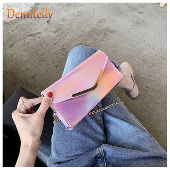 

Fashionable Fashion Rainbow Ladies Hand Shoulder Bag New Gradient Color Messenger Bag Wild Long Wallet Luxury Design Female Bag