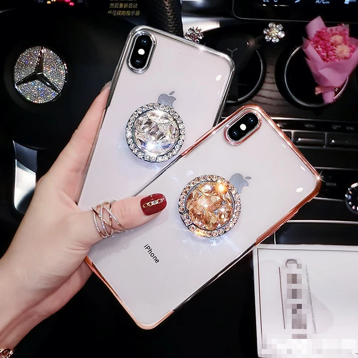Модный милый мягкий силиконовый чехол для Iphone X XS MAX XR 8 Plus 7 с бриллиантовым