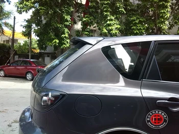 

MONTFORD For Mazda 3 Mazda3 Hatchback 2006-2012 ABS Plastic Unpainted Primer Color Rear Trunk Wing Spoiler Cover Car Styling