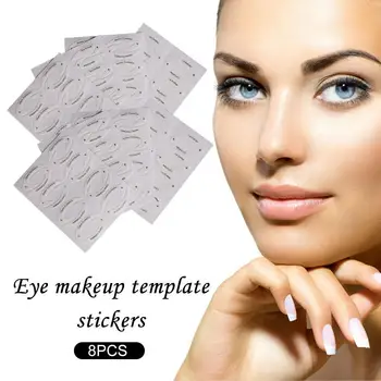 

Yiwa Eye Makeup Eyeliner Stencil Template Shaping Tools Eyebrows Eye Shadow Makeup Template Tool stickers Card