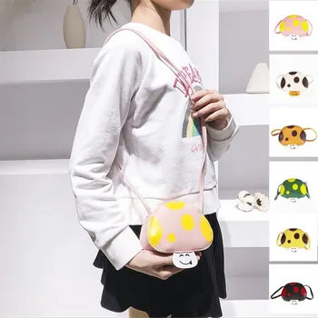 

Mini children bags PU kids shoulder bag cute mushroom candy coin purse kids party birthday wallet bag messenger bag wholesale