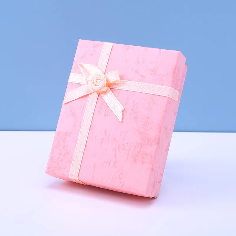 12pcs Paper Jewelry Box Cardboard Gift Boxes for Ring Necklace Earring Women Jewelry Packaging Display with White Sponge 7x9cm