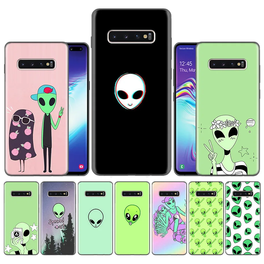 

Fundas Case Casing for Samsung Galaxy S10 S9 S8 Plus 5G A30 A50 A70 A40 A20 Note 8 9 10 Covers Carcass Funny Drawings Aliens