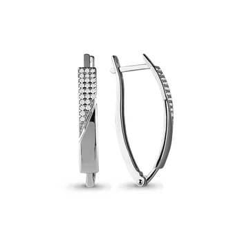 

AQUAMARINE earrings with cubic zirconia, silver 925