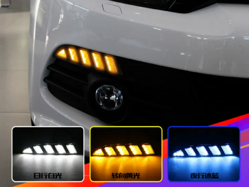 

For Volkswagen Scirocco 2011 2012 2013 2014 2015 Yellow Turn Signal Relay Waterproof 12V Car LED DRL Daytime Running Light SNCN