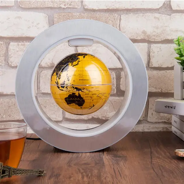 Round LED Globe Light World Map Magnetic Levitation Floating Globe Lamp Night Light Novelty Table Lamp Home Decor AU/US/EU/UK 3