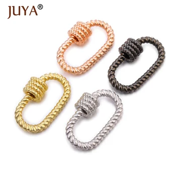 

Juya Trendy Spiral Lock Clasp Fastener Screw Clasps for DIY Woman Necklace Bracelet Luxury Jewelry Making Accessories Supplies