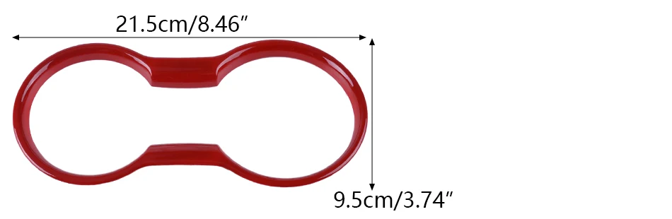 CITALL молдинги для салона автомобиля Красный ABS держатель стакана воды отделка рамки декор крышка подходит для Ford Mustang
