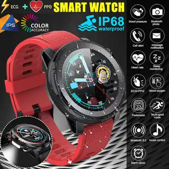 

Microwear L15 Smart Watch Blood Pressure Blood Oxygen Monitor ECG Fitness Tracker Flashlight Men Sport Wristband IOS Android