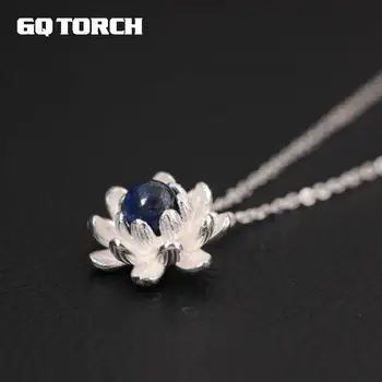 

Original Design 925 Sterling Silver Necklaces & Pendants China Wind With Natural Pearl Lapis Lazuli Stone For Women