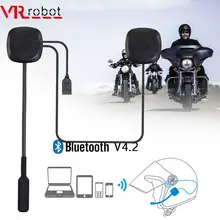 VR робот Мото Bluetooth гарнитура для шлема беспроводной мотоцикл Handsfree Наушники с голосовым управлением для gps музыка мотоцикл езда