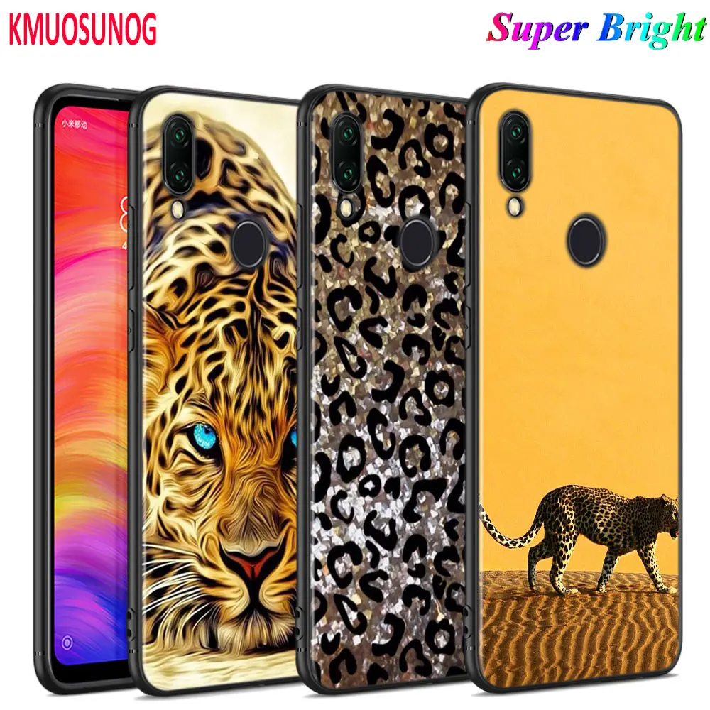 

Black Silicone Cover Cheetah leopard Jaguar Fashion for Xiaomi Redmi Note 8 7 6 5 4X 4 K20 Pro 7A 6A 6 S2 5A Plus Phone Case