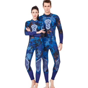 

Diving Wetsuit Warm Winter Men 3MM Neoprene Swimwear Female Diving Snorkeling Surfing Women Camouflage sportswear smooth leather