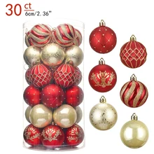  Valery Madelyn30pcs Christmas Balls 6cm for Tree Blue Christmas Balls Plastic Christmas Tree Ornaments Decorations Home Pendants 
