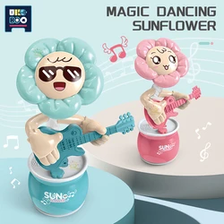 Jouet éducatif pour enfants, amusant, danse, tournesol, marche, chant, conversation, musique électronique Interactive, précoce 