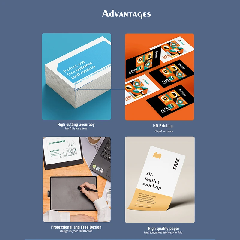 사용자 정의 명함 감사 카드 귀하의 콘텐츠 양면 풀 컬러 인쇄 선물 장식 카드 맞춤 로고 이름 브랜드