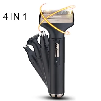 

4 in1 Electric Ear Nose Trimmer for Men's Shaver Rechargeable Hair Removal Eyebrow Trimer Safe Lasting Face Care Tool Kit