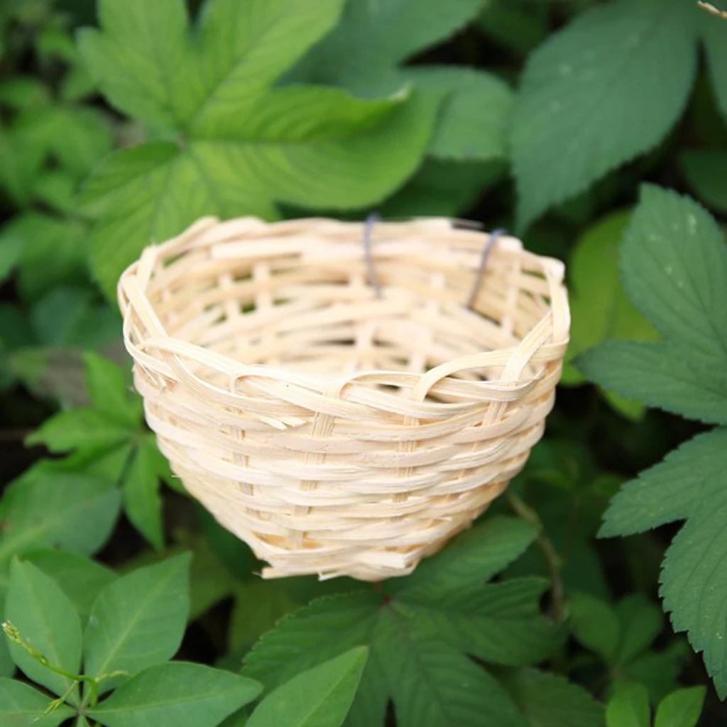 Handwoven Bamboo Bird Nest Cage House Hatching Breeding Cave for Parrot Canary Cockatiel or Other Birds Handwoven Bamboo Bird Nest Cage House Hatching Breeding Cave for Parrot Canary Cockatiel or Other Birds