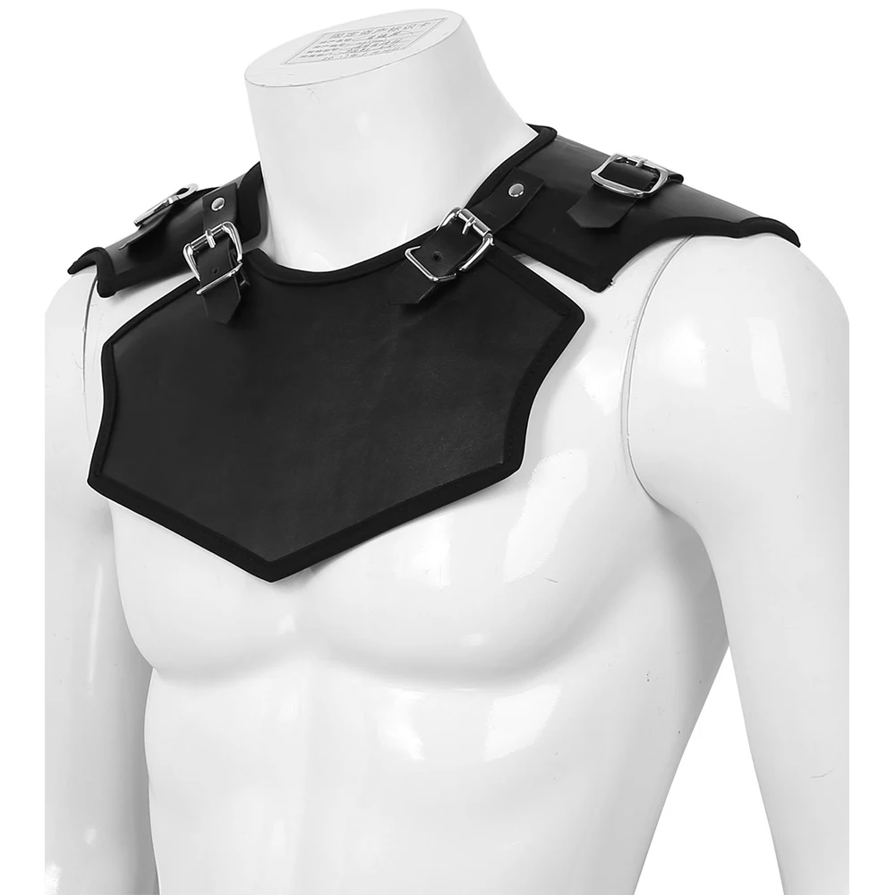 Шлейка мужская Броня Gorget из искусственной кожи ручной работы средневековые Рыцари Тамплиер воин задняя шнуровка пластина Броня Gorget защита для шеи