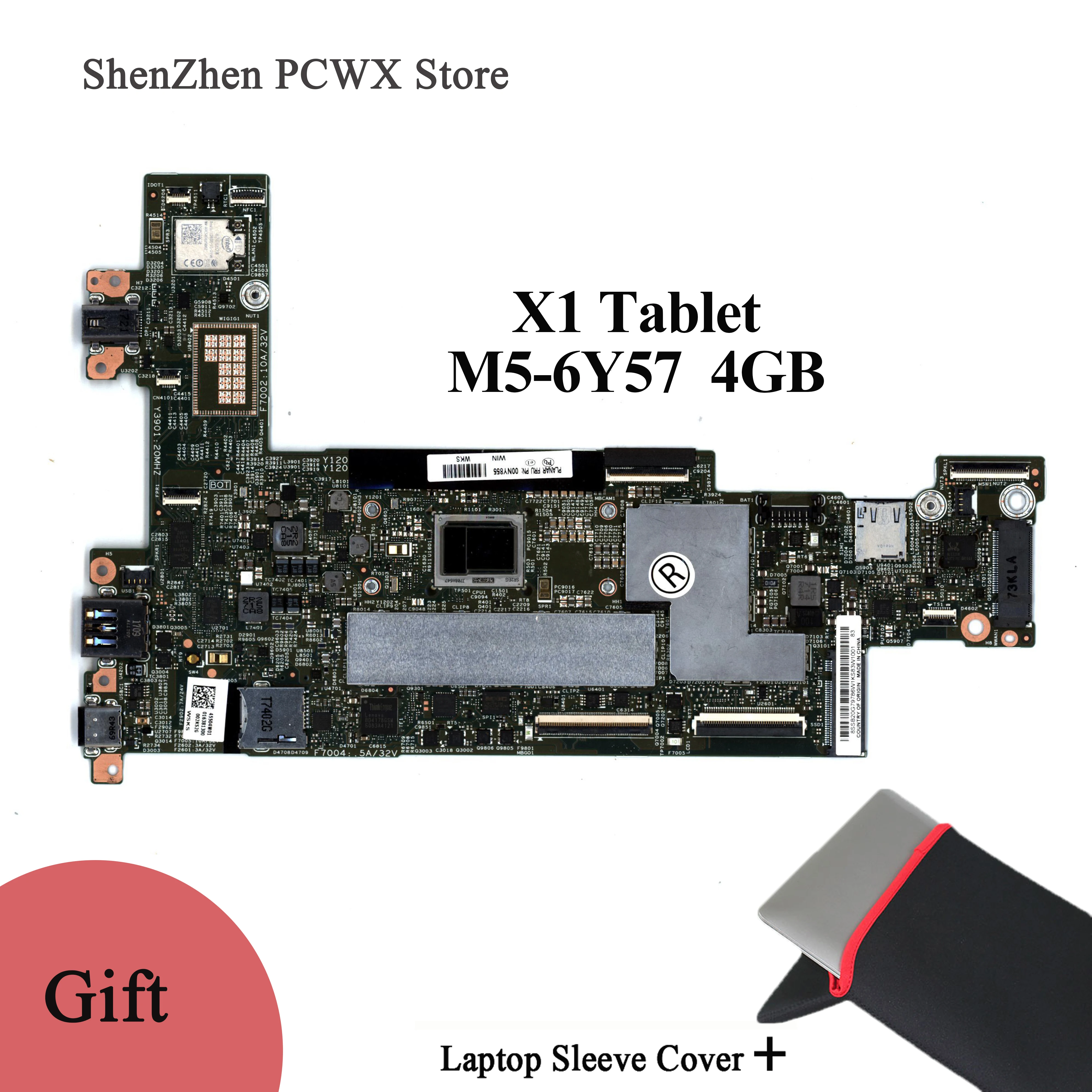 

M5-6Y57 4GB for Lenovo ThinkPad X1 Tablet Laptop Integrated Motherboard with CPU RAM 00NY855 15218-2 LGF-1 MB 448.04W08.0021