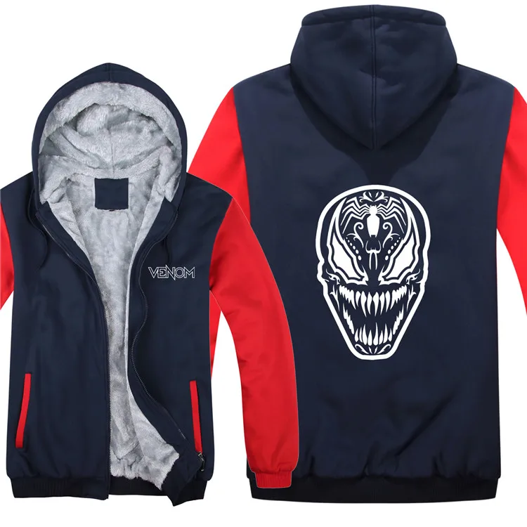 as picture Venom Eddie Эдвард Брок толстовки куртка утепленная молния зима флис фильм шерсть лайнер человек паук толстовка человек пуловер - Цвет: as picture