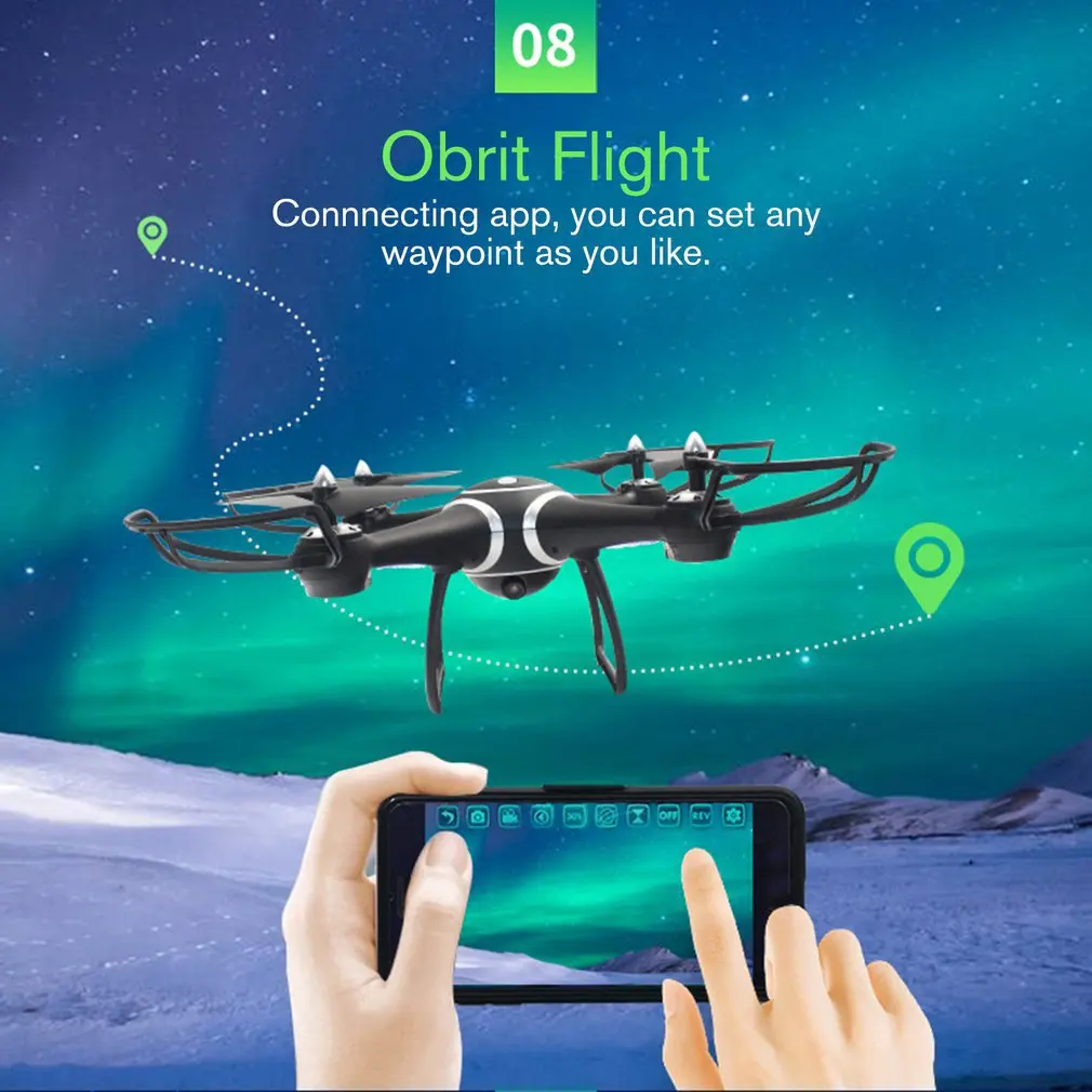 S7W Смарт селфи RC Квадрокоптер Дрон самолет с Wi-Fi FPV 0.3MP HD камера в реальном времени удержание высоты 3D сальто