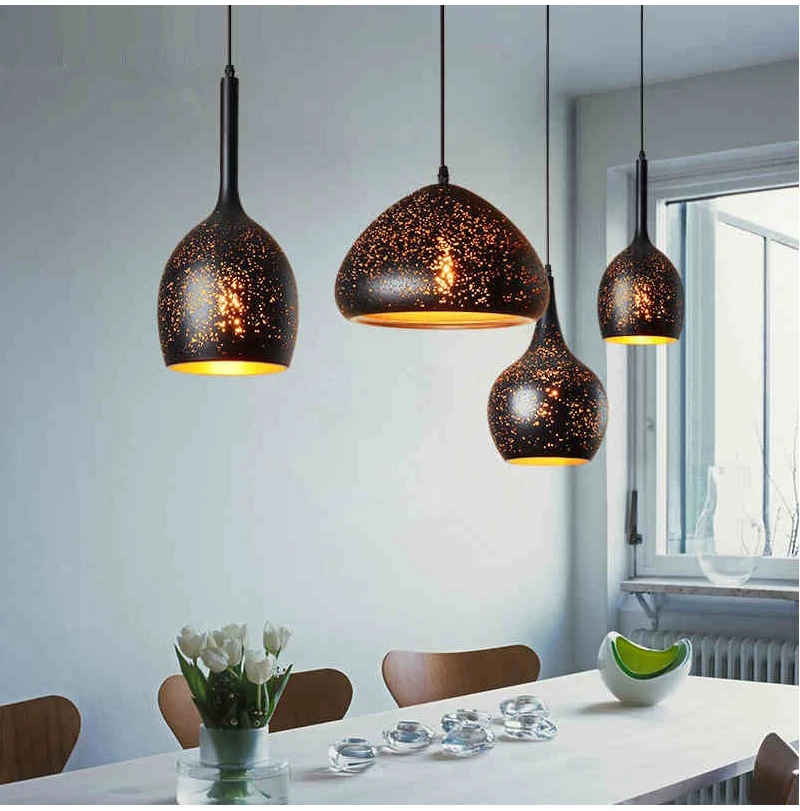 Led скандинавские современные подвесные светильники Винтаж Лофт E27 Крытый Висячие промышленная лампа модный дизайн ржавчины подвесной светильник для столовой