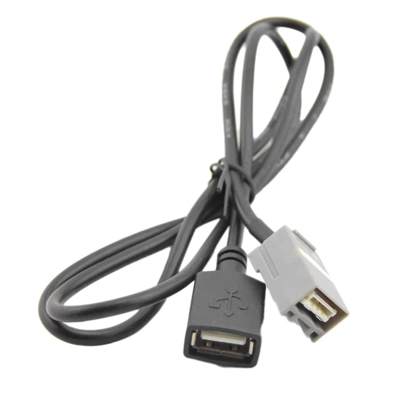 Car 90cm USB Female Port Cable AUX Adaptor Fit for 2008+ Onwards Honda