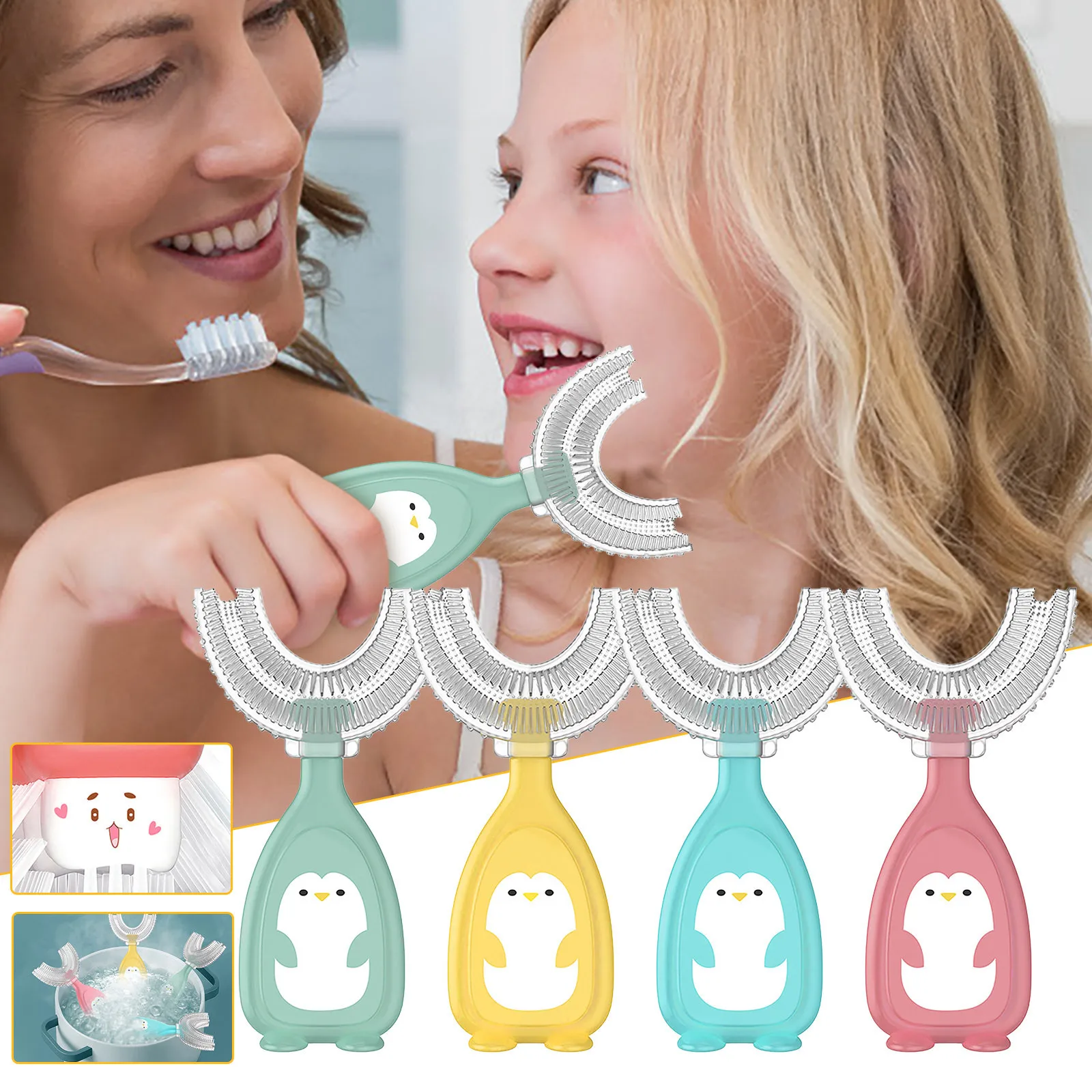 Baby Toothbrush Children 360 Degree Ushaped Child Toothbrush Teethers