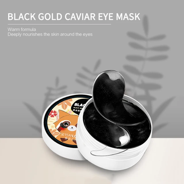60pcs 24K Gold Rose Caviar Eye Mask Patch Crystal Collagen Hydra Gel Anti Aging Dark Wrinkle