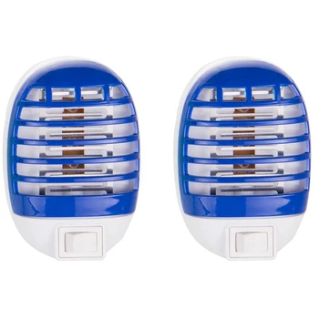 

GTBL 2 Pcs LED Photocatalyst Pure Physical Mosquito Killer Home Indoor Radiation-Free Automatic EU Plug