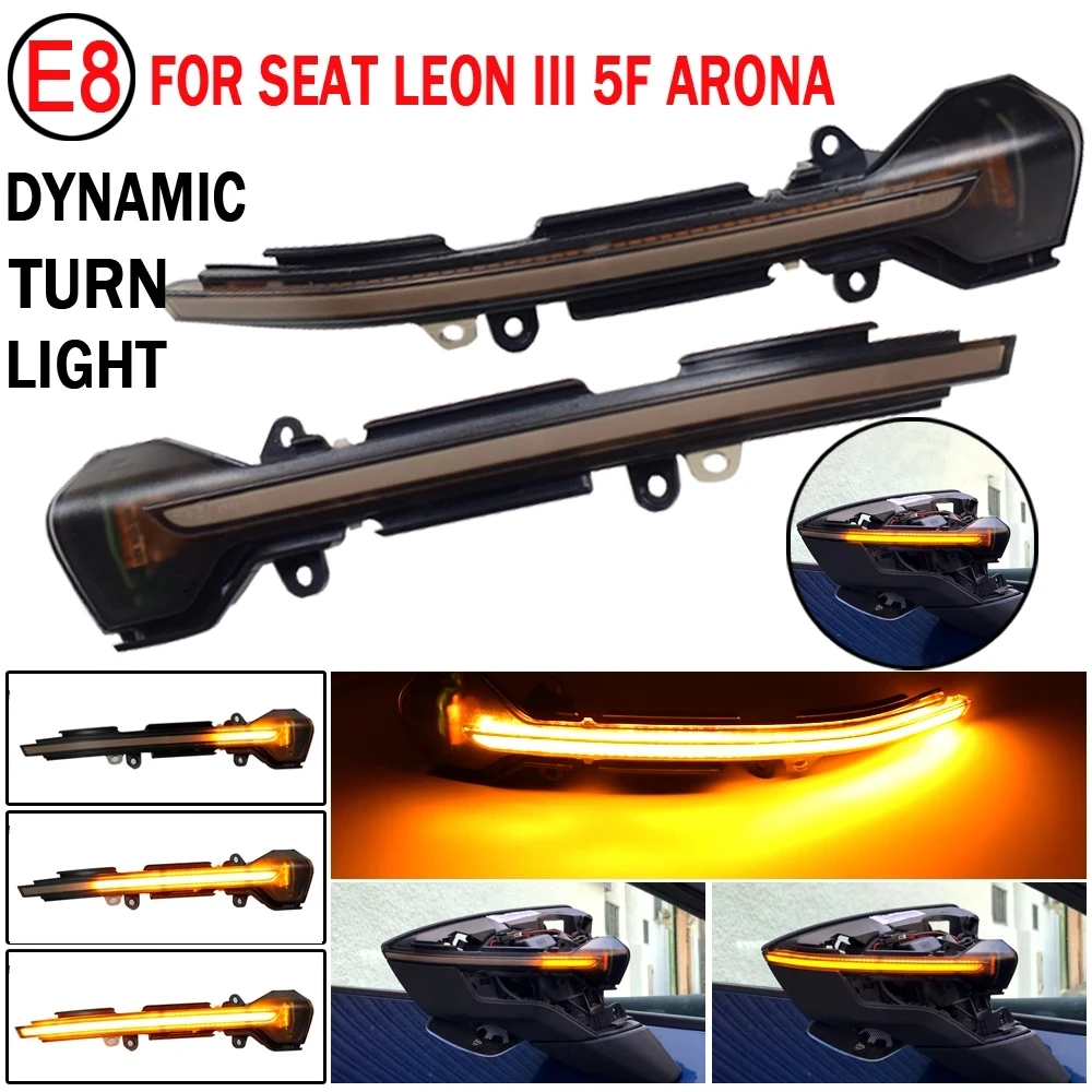 2x Indicatori Di Direzione Dinamici A LED Per SEAT Leon Mk3 (2013-18), Ibiza Mk5 (2017-18), Arona (2017-18): Fumè, Plug And Play