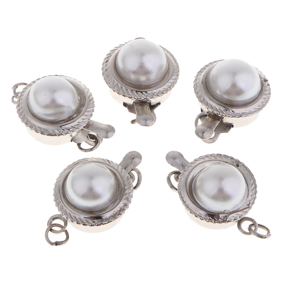5 Pieces silver color Pinch Push Clasps Buckle DIY Accessories Box Clasp For Jewelry Necklace Bracelet Making Findings